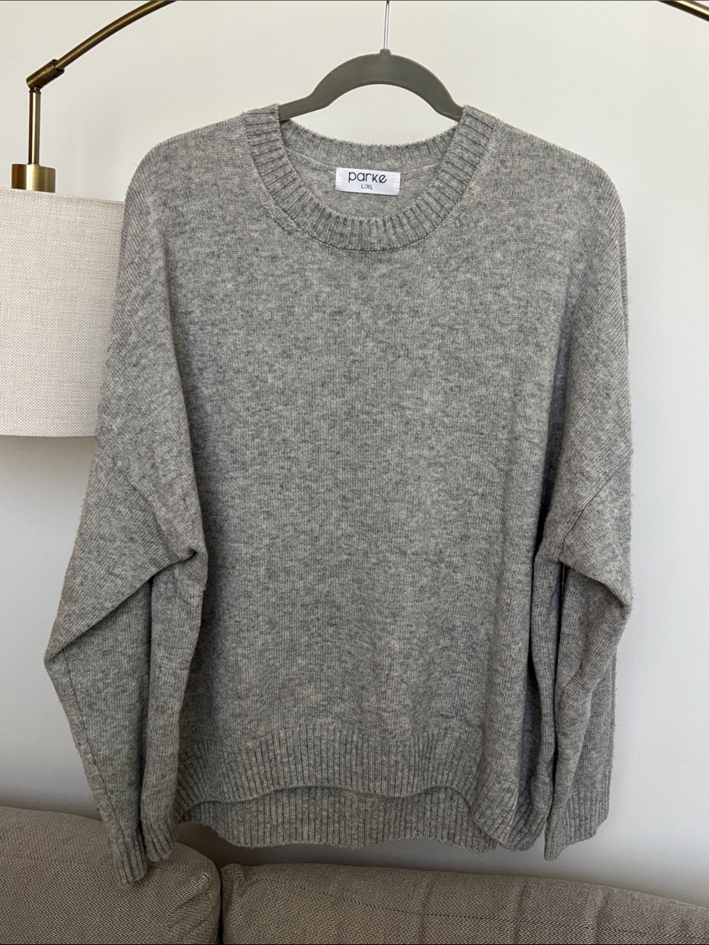 Parke Light Grey Cashmere Sweater